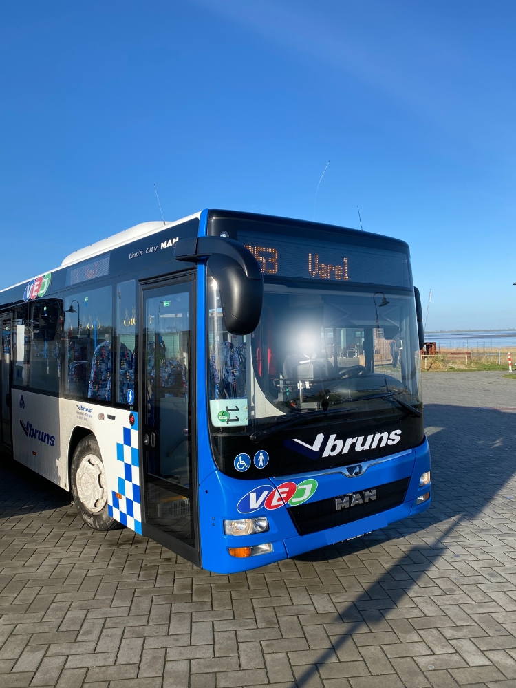 Bus am Strand von Dangast